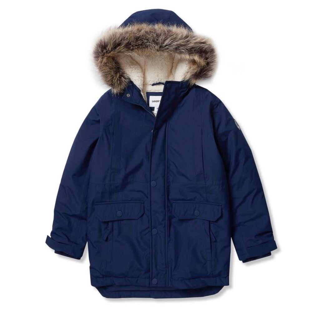 Lands' End Kids Expedition Waterproof Winter Down Parka - Large - Navy